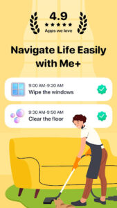 Screenshot of Me+ Lifestyle Routine
