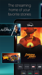 Screenshot of Disney+