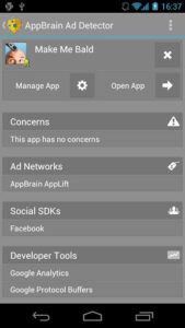 Screenshot of AppBrain Ad Detector