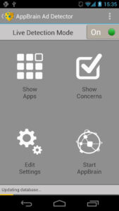 Screenshot of AppBrain Ad Detector