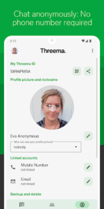 Screenshot of Threema. The Secure Messenger