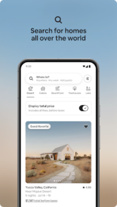 Screenshot of Airbnb