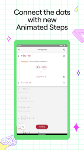 Screenshot of Photomath
